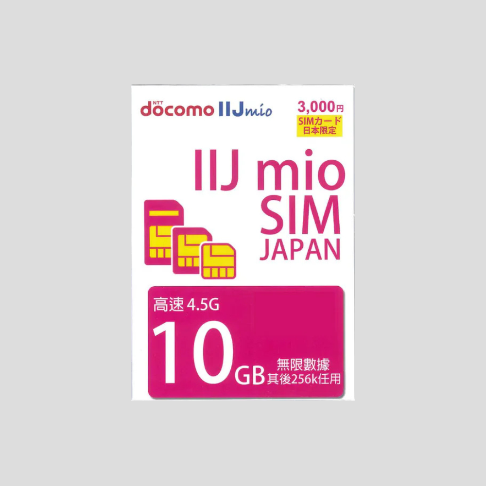 Docomo IIJ Japan 4.5G 5/7/8/10/15 days Sim Card